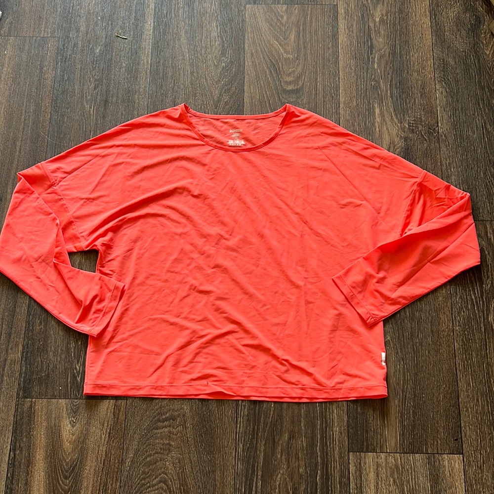 Orange Mesh Top